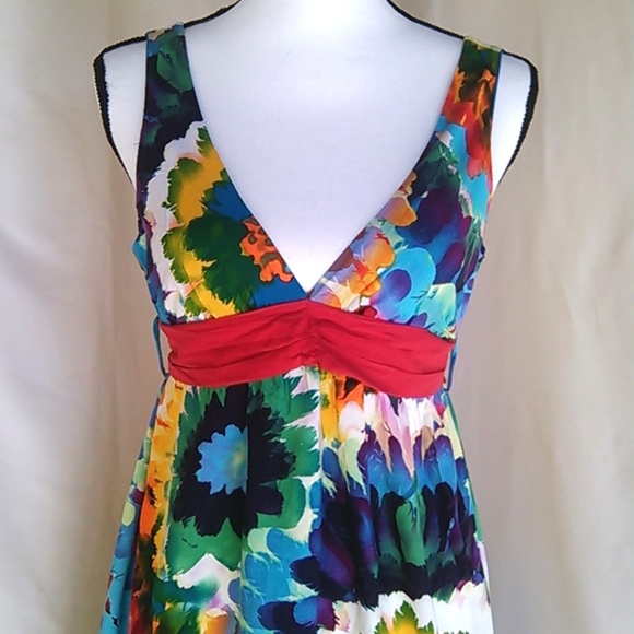 ❤️ Forever 21 Tie Dye Print Plunge Dress 2/$15 - Picture 2 of 9